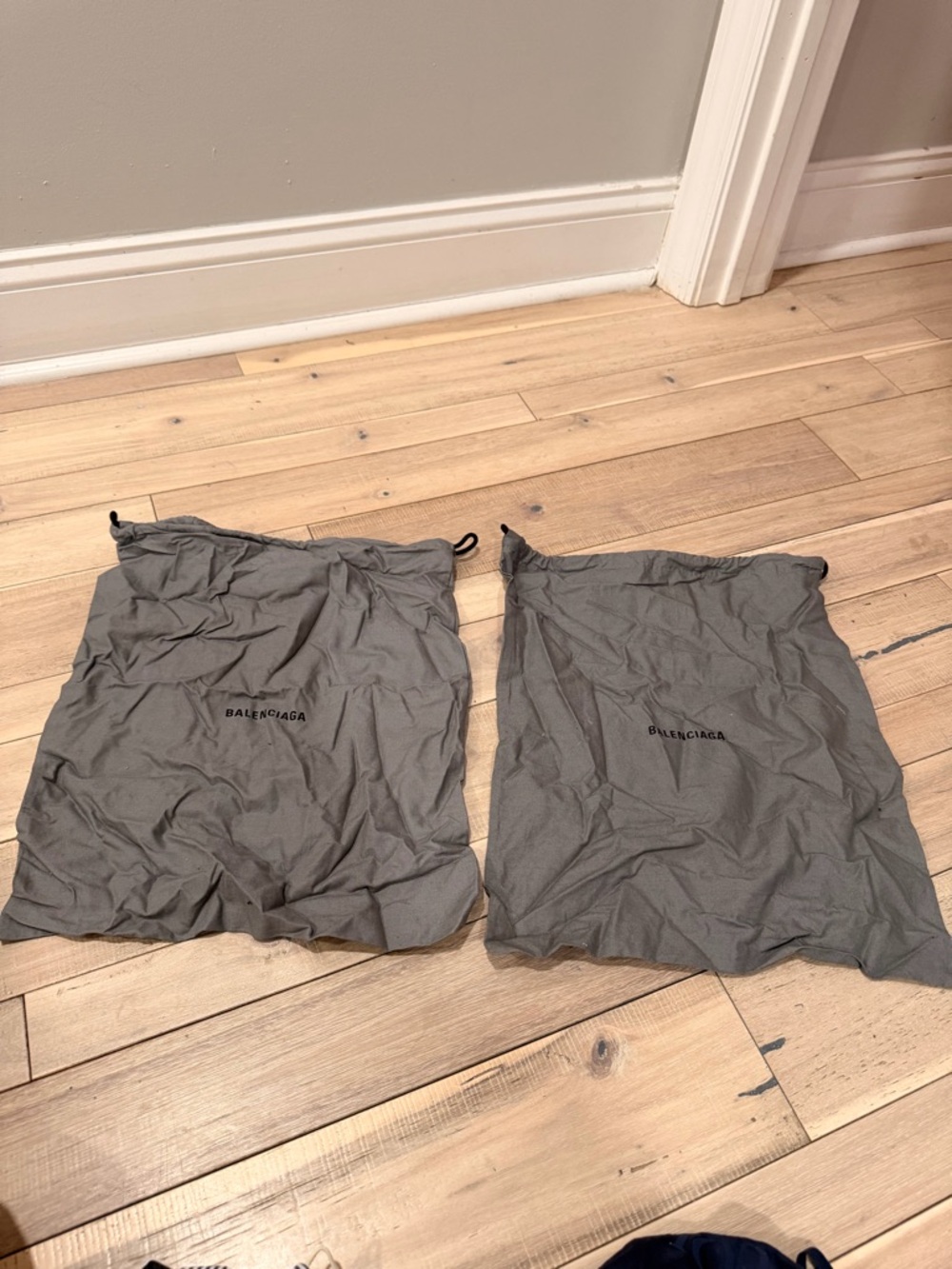 Balenciaga Gray Drawstring Dust Bags - Pair